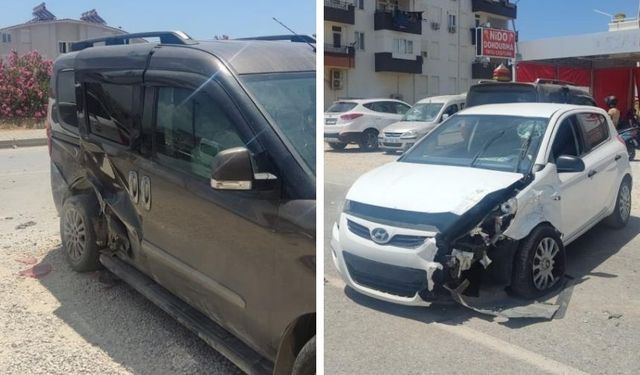 Manavgat’ta otomobil ile ticari araç çarpıştı: 1 yaralı