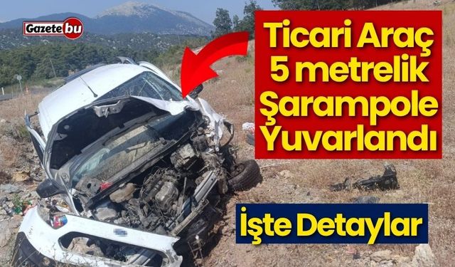 Şarampole uçan hafif ticari aracın sürücüsü yaralandı