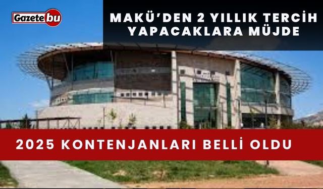 MAKÜ’den 2 Yıllık Tercih Yapacaklara Müjde: 2025 Kontenjanları Belli Oldu