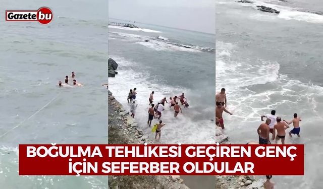 Boğulma tehlikesi geçiren genç için seferber oldular