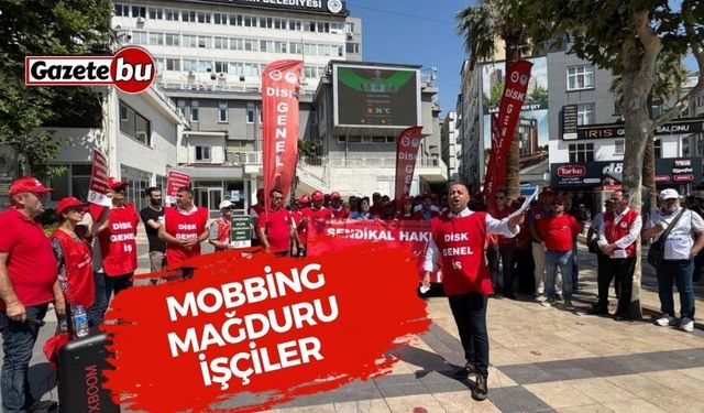 Mobbing mağduru işçiler Denizli Büyükşehir Belediyesinin kapısına dayandı
