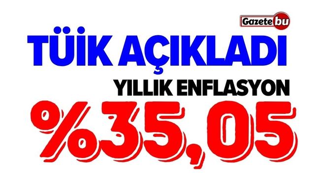 TÜİK açıkladı: Yıllık enflasyon %35,05