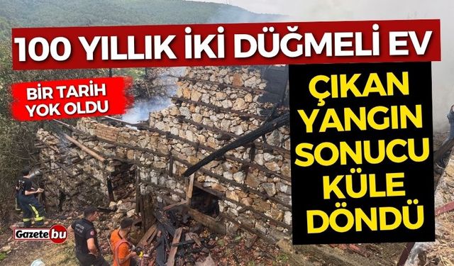Anızda çıkan yangın asırlık düğmeli evleri küle döndürdü