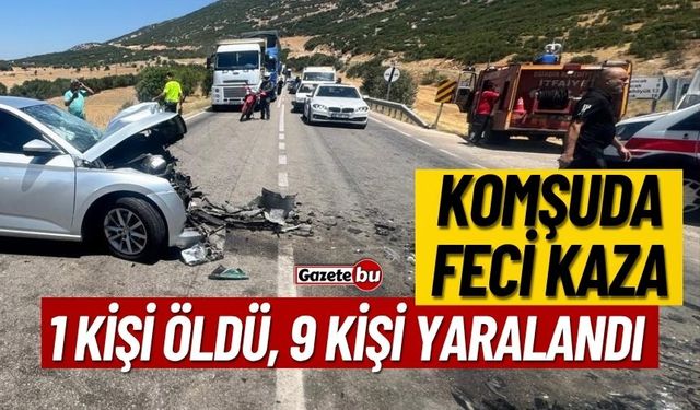 Isparta'da 2 Otomobilin Çarpıştığı Kazada 1 Kişi Öldü, 9 Kişi Yaralandı