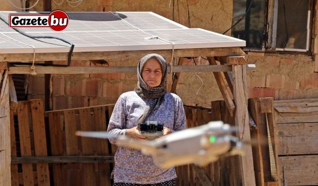 Sürüsüne dadanan kurtlar, çoban kadını dron pilotu yaptı