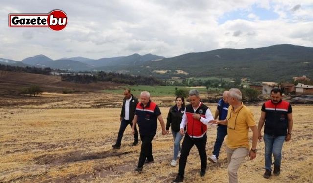 Yangın bölgesinde çalışamalar devam ediyor
