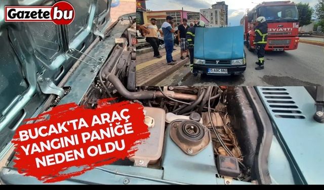 Bucak'ta Araç Yangını Paniğe Neden Oldu