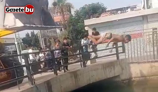 İş makinesi çocuklar için tramplen oldu