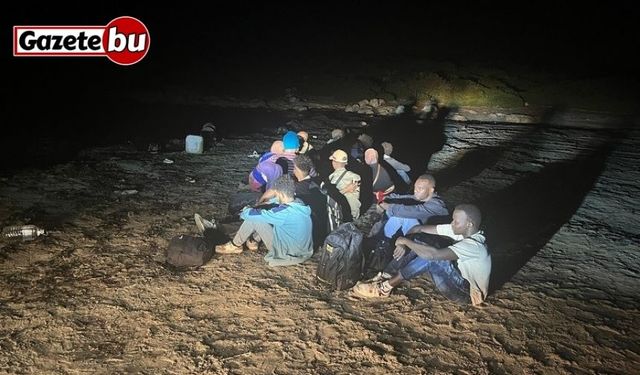İHA tespit etti, 27 düzensiz göçmen yakalandı