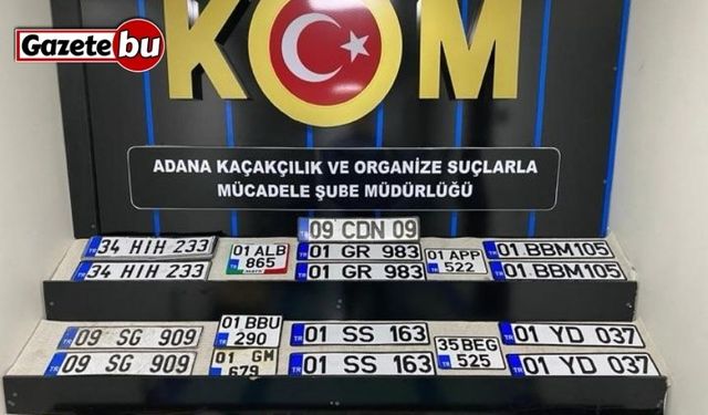 Adana’da 27 sahte plaka ele geçirildi