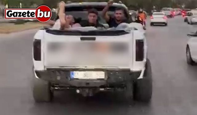 En pahalı serinlik: Aracın kasasını havuza çevirip arkadaşlarıyla gezerken 60 bin TL ceza yedi