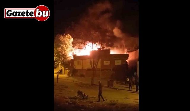 Diyarbakır’da boş ev alev topuna döndü
