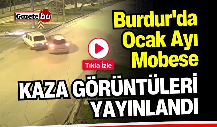 Burdur'da Ocak Ayı Mobese Kaza Görüntüleri Yayınlandı.