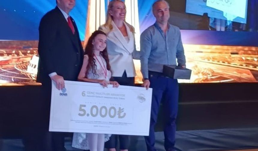 Minik Berin su tasarrufu projesiyle ödülün sahibi oldu