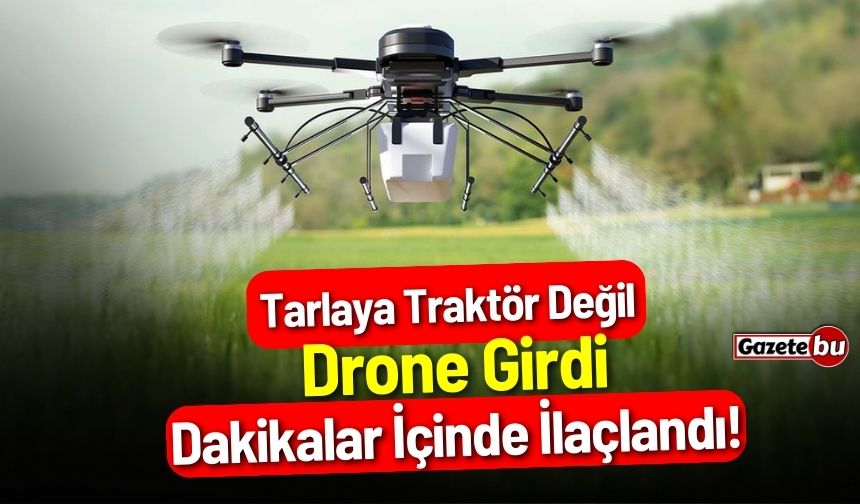 Kızılkaya’da Drone ile tarımsal ilaçlama başladı