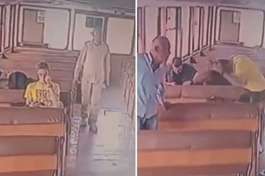 Yolcunun saçını yaktı şok görüntüler
