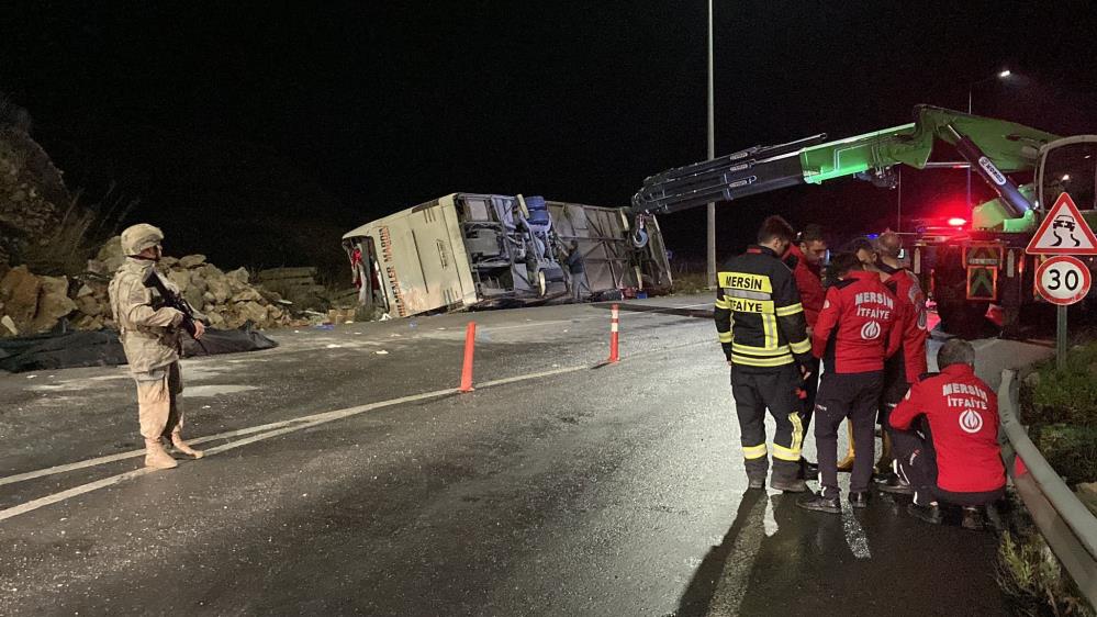 Mersin'de Yolcu Otobüsü Devrildi 9 Ölü