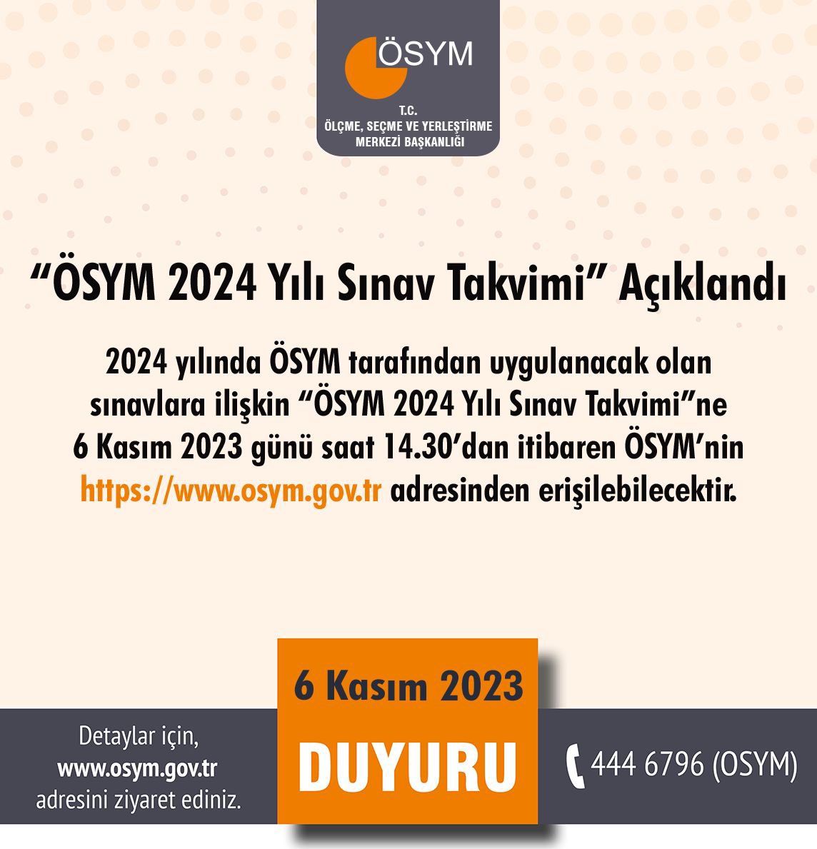 Ösym Yks 2024 Duyuru