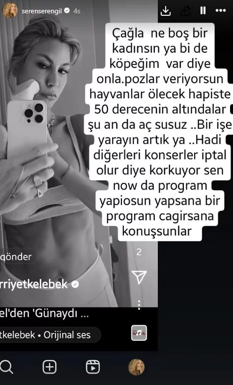 Seren Serengil, Çağla Şikel'i hedef aldı: 