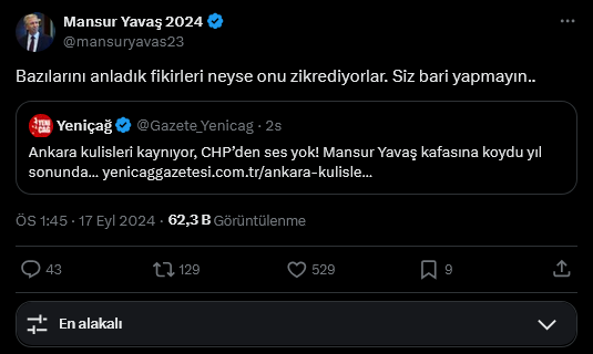 Screenshot 2024 09 17 At 15 47 21 1 Xte Mansur Yavas 2024 Bazilarini Anladik Fikirleri Neyse Onu Zikrediyorlar Siz Bari Yapmayin X