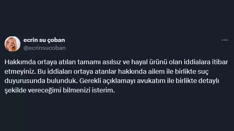 Ecrin Su Çoban Kimdir? Discord Olayı Nedir? Açıklama Geldi!