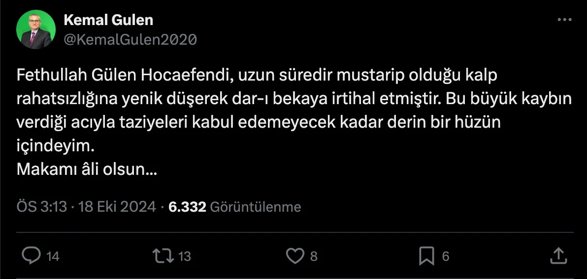 Fetullah Gülen Öldü mü? Büyük Karmaşa!