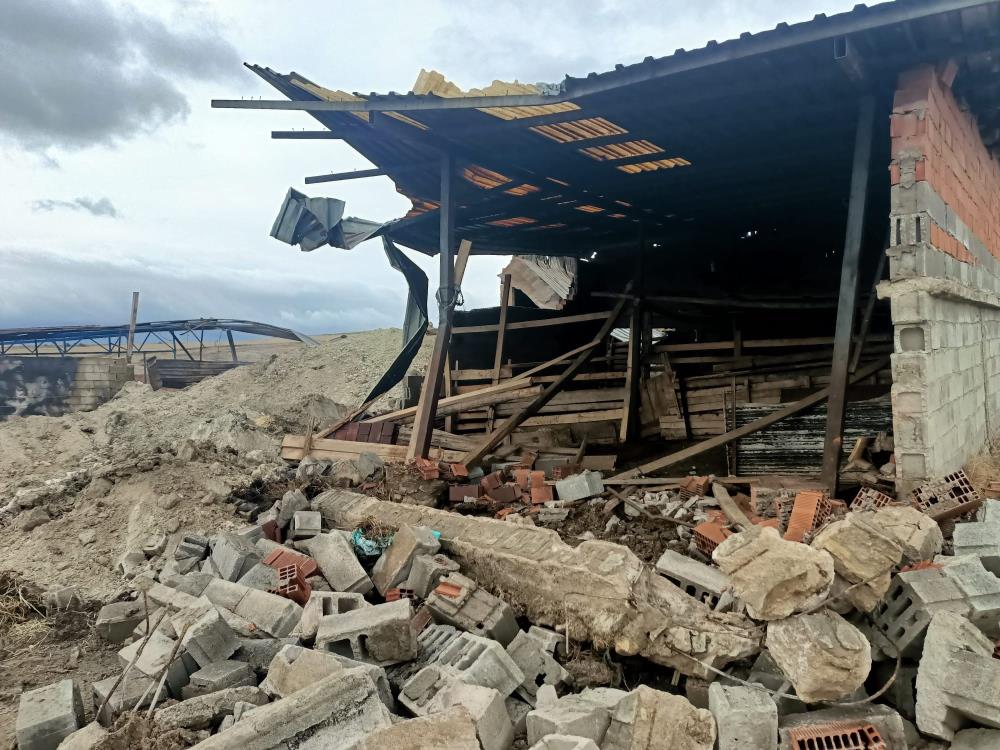 Besihane Yangını 17 Hayvan Telef Oldu, Tonlarca Yem Yanarak Küle Döndü