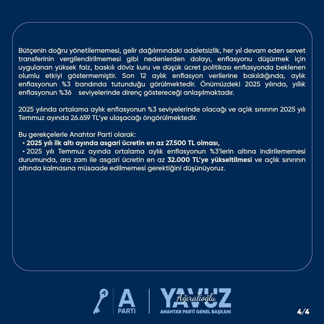 Anahtar Parti 2025 Asgari Ücret Önerisini Açıkladı İlk Altı Ay 27.500 Tl, Temmuzda 32.000 Tl 4