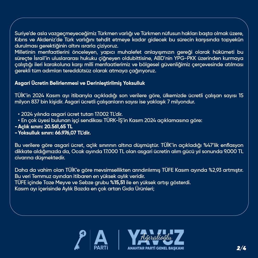 Anahtar Parti 2025 Asgari Ücret Önerisini Açıkladı İlk Altı Ay 27.500 Tl, Temmuzda 32.000 Tl