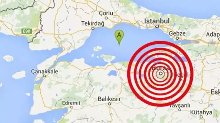 Son Daki̇ka Bursa'da Deprem Oldu 1