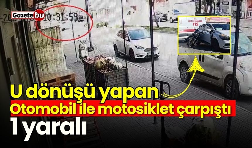 Antalya'da Motosiklet Kazası U Dönüşü Yapan Otomobil Ile Çarpıştı 1