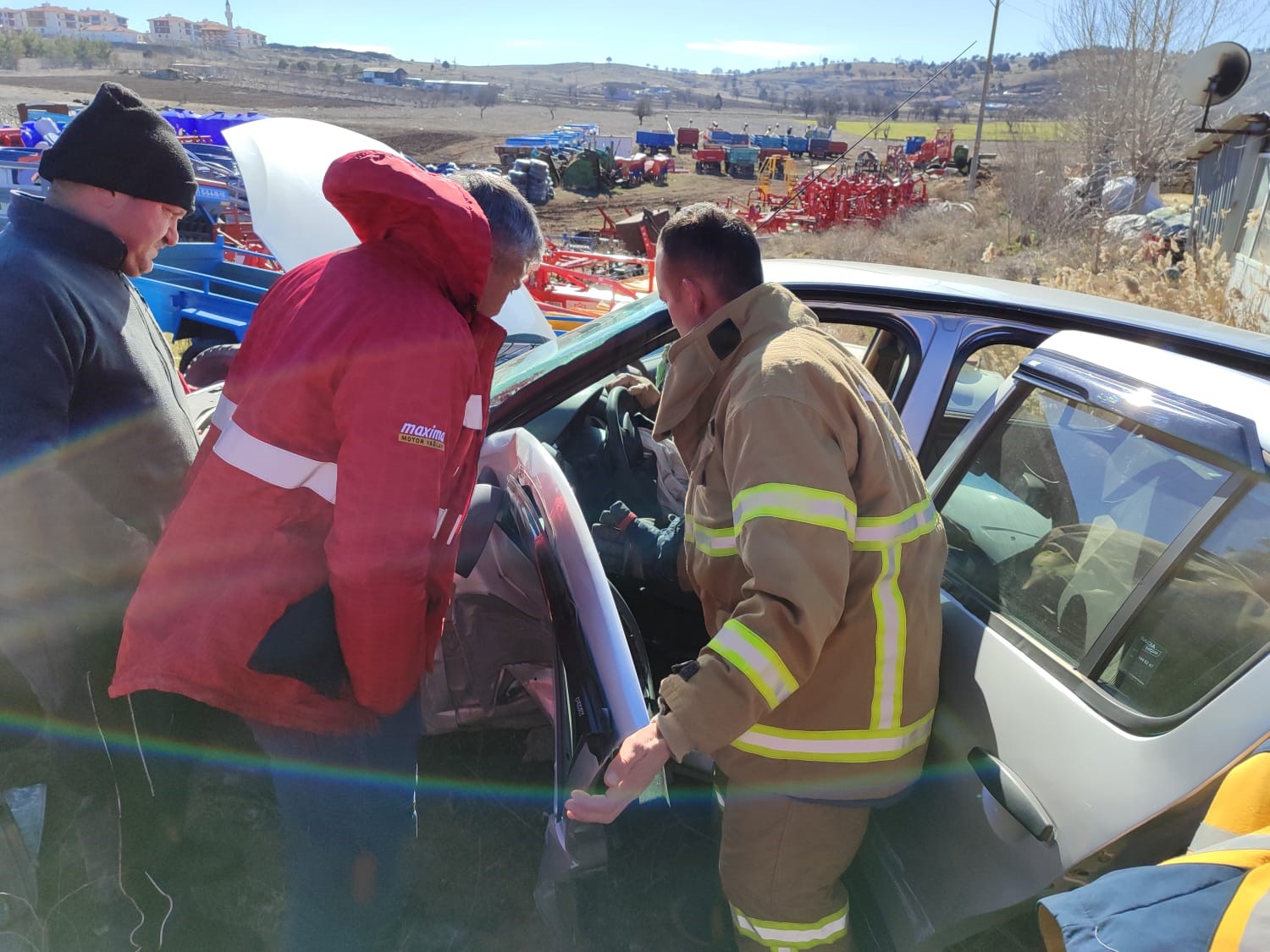 Burdur'da Trafik Kazası 2 Kişi Yaralandı