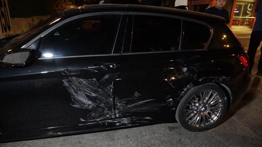 Lüks Araca Çarpan Otomobil Takla Attı Ant (2)