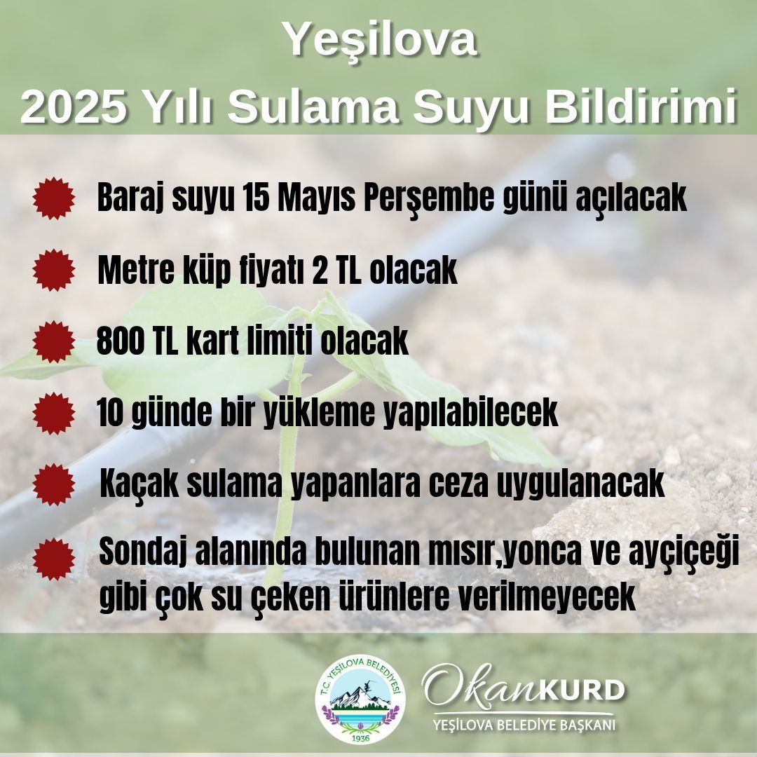 Yeşilova'da Baraj Suyu Açılıyor